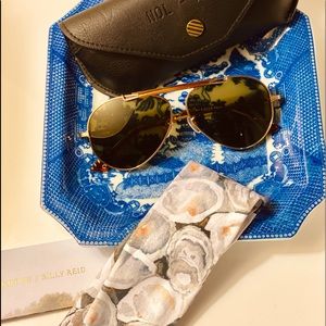 Krewe + Billy Reid Carver 24K Tobacco Polarized Sunglasses